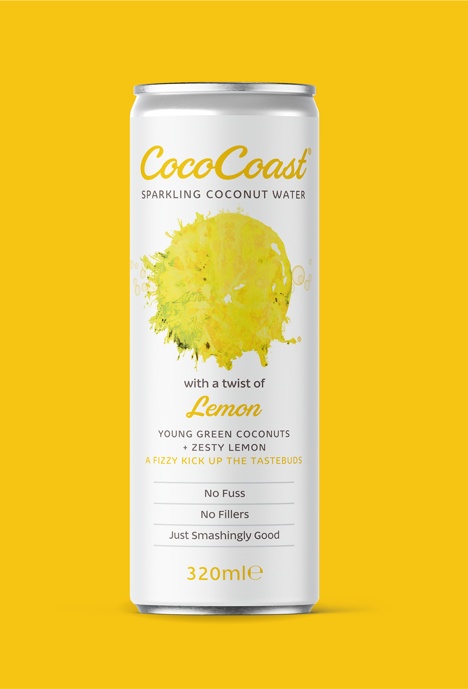 CocoCoast Coconut Water with a twist of Lemon 24x320ml can