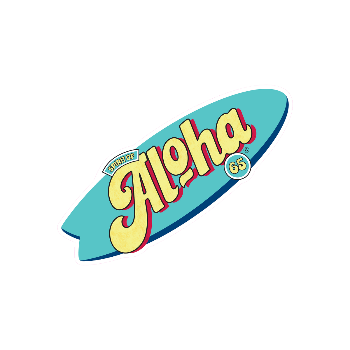 Aloha 65 Small Sticker 7.5cm x 2.5cm