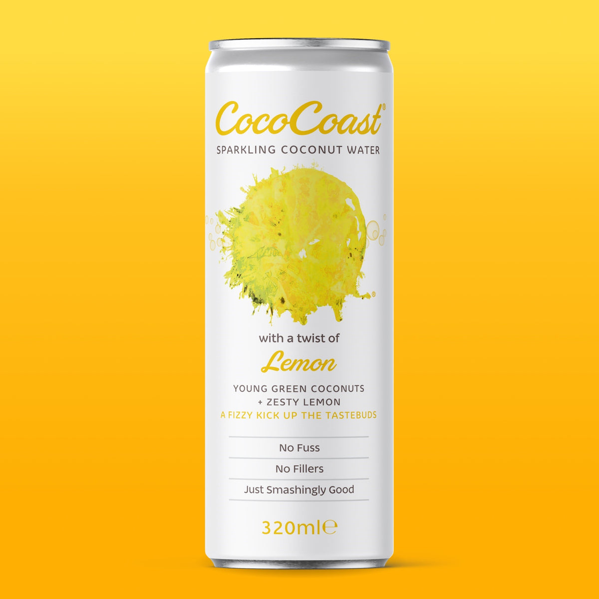 CocoCoast Coconut Water with a twist of Lemon 24x320ml can