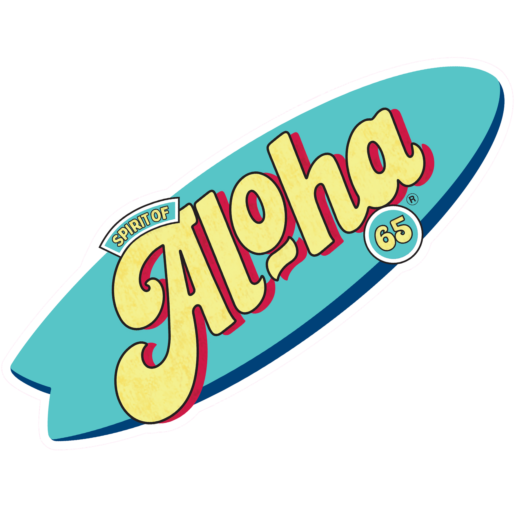 Aloha 65 Large Sticker 40cm x 15cm